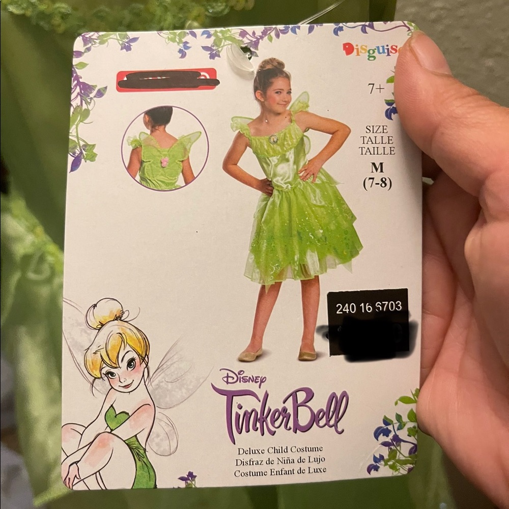 NWOT Disney Children’s Tinkerbell Costume Sz M (7-8)
